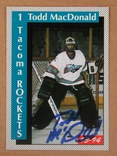 Autographed todd macdonald for sale  Kirkland