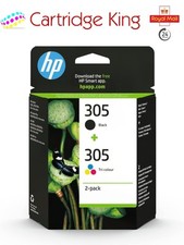 Pacote com 2 cartuchos de tinta originais HP 305 preto/tricolor - P/N 6ZD17AE comprar usado  Enviando para Brazil