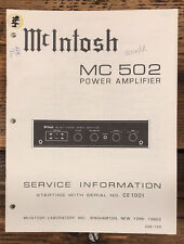 Mcintosh mc502 502 for sale  Portland