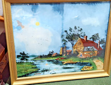 Antique reverse painted for sale  CARDIFF