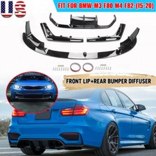 Difusor de parachoques trasero para BMW F80 M3 F82 M4 15 ~ 2020 + divisor de labios delantero estilo MP segunda mano  Embacar hacia Mexico