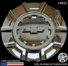 Usado, Tampa de cubo central de roda 1 peça 2014-2018 Chevrolet Silverado High Country 20"" cromada comprar usado  Enviando para Brazil