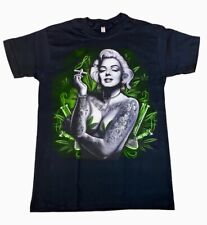 Camisa masculina L 420 MARILYN MONROE TATUAGEM fumaça cannabis vestuário americano nova comprar usado  Enviando para Brazil