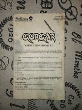 Gorgar pinball manual for sale  Hagerstown