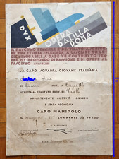 Opera balilla diploma usato  Milano