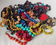 Usado, Lote de 16 colares mistos estilo boho – contas de pedra de madeira de vidro – do vintage ao moderno comprar usado  Enviando para Brazil