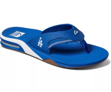 Usado, MENS REEF FANNING X MLB LA DODGERS CHINELO/SLIPPERS COM ABRIDOR DE GARRAFAS [TAMANHO 11]  comprar usado  Enviando para Brazil