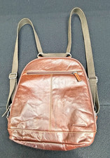 Mochila tiracolo Jack George's couro marrom Voyager bolso com zíper conversível, usado comprar usado  Enviando para Brazil