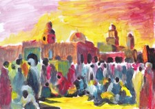 Tableau ancien orientaliste d'occasion  Le Teil