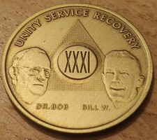 Moeda medalhão de bronze 31 anos Alcoólicos Anônimos fundadores AA chip de sobriedade. comprar usado Moeda medalhão de bronze 31 anos Alcoólicos Anônimos fundadores AA chip de sobriedade. comprar usado  Enviando para Brazil