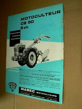 Prospectus motoculteur mabec d'occasion  Charolles
