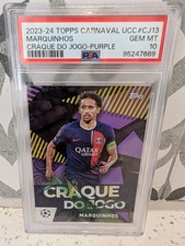 2023-24 Topps Carnival UCC Marquinhos Craque Do Jogo- Roxo-PSA 10-12/15 Pop 1 comprar usado  Enviando para Brazil