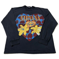 Camisa vintage NIRVANA em forma de coração caixa XL manga longa ponto único anos 90 REIMPRESSÃO comprar usado  Enviando para Brazil