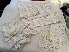 Juegos de sábanas vintage dobles y dobles - flores flores silvestres - fundas de almohada segunda mano  Embacar hacia Mexico