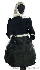 Fantasia folclórica eslovaca jaqueta de veludo preto saia avental brocado cachecol luto KROJ comprar usado Fantasia folclórica eslovaca jaqueta de veludo preto saia avental brocado cachecol luto KROJ comprar usado  Enviando para Brazil