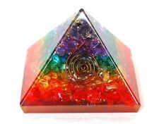 Chakra em Camadas Orgonite Orgone Proteção EMF Pirâmide de Energia de Cura 75mm  comprar usado  Enviando para Brazil