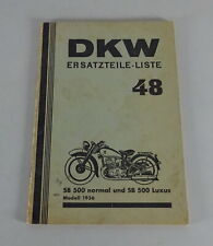 Catálogo de piezas / Catálogo de repuestos DKW SB 500 / SB 500 soporte de lujo 11/1936 segunda mano  Embacar hacia Mexico