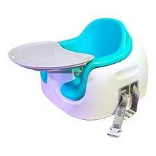 Assento múltiplo infantil Bumbo bebê com bandeja removível e alças de segurança aqua em excelente estado usado comprar usado  Enviando para Brazil