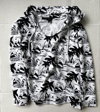 Moletom com capuz Talbots verão com palmeiras brancas e iates feminino tamanho LP, usado comprar usado  Enviando para Brazil