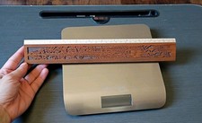 Lasercraft VINTAGE Genuíno Trem de Nogueira Americana em Árvore Grande Corte a Laser 12" Régua comprar usado Lasercraft VINTAGE Genuíno Trem de Nogueira Americana em Árvore Grande Corte a Laser 12" Régua comprar usado  Enviando para Brazil