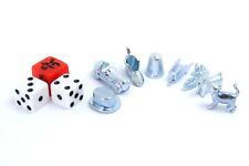 Figurki i kostki Monopoly (srebrne, w tym kostka tempowa, wersja z kotem) na sprzedaż  Wysyłka do Poland