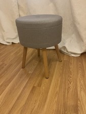 Grey footstool storage for sale  LONDON
