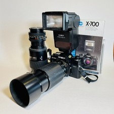PACOTE DE CÂMERA DE FILME 35mm SLR preta MINOLTA X-700 [FUNCIONAMENTO TESTADO], usado comprar usado  Enviando para Brazil
