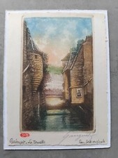 Petite gravure aquatinte d'occasion  Quimper