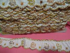 Gallon antique embroidered d'occasion  Expédié en Belgium