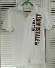 Camisa polo masculina Aeropostale pequena branca logotipo desgastado 87 Nova York manga curta comprar usado  Enviando para Brazil
