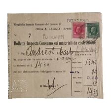 1942 ricevuta bolletta usato  San Pietro di Morubio