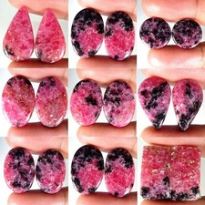 Par combinado de rodonita natural oval pera fantasia octógono cabine pedra preciosa solta PK29, usado comprar usado  Enviando para Brazil