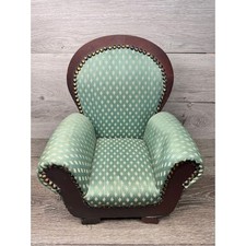 Usado, Poltrona vintage Dayton Hudson verde estofada salão boneca menina 18" comprar usado  Enviando para Brazil