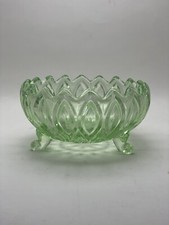 Tigela de vidro verde vintage década de 1930 Lausitzer Orion 3 pés depressão prato de vidro comprar usado  Enviando para Brazil