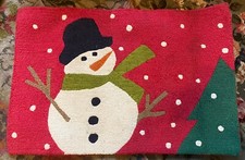 Christmas woollen rug for sale  HALIFAX