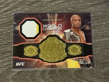 2016 Topps UFC Knockout Anderson Silva placa de cinto e relíquia de tapete usado /50 SP RARO, usado comprar usado  Enviando para Brazil