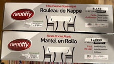 NOVO 2 rolos de toalha de mesa de plástico descartável branco 54 pol X 108 pés à prova d'água comprar usado  Enviando para Brazil