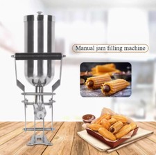 Churros de aço inoxidável enchimento de creme de chocolate 4,5L máquina de encher geléia manual comprar usado  Enviando para Brazil