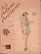 Padrão de costura francês vintage não usado - Tênis - Ensemble de Plage - Manequim 44, usado comprar usado  Enviando para Brazil