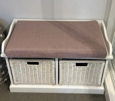 Storage bench wicker for sale  BUSHEY