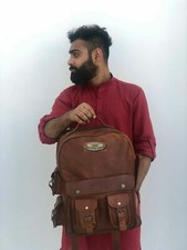 Bolso para hombre y mujer extra grande de cuero de camello mochila de viaje  segunda mano  Embacar hacia Mexico