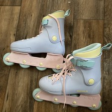 Usado, Patins em linha Impala patins, rosa/roxo/amarelo pastéis -Tamanho 8 femininos comprar usado  Enviando para Brazil