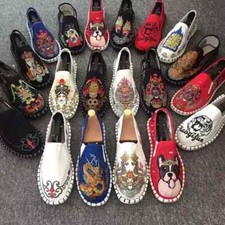 Sapato de Pano Antigo Pequim Bordado Flor Social Guy Sapatos Moda Estilo Nacional comprar usado  Enviando para Brazil