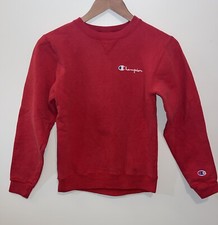 Moletom vintage anos 80 campeão vermelho logotipo gola redonda unissex juvenil tamanho XL 18-20 EUA comprar usado  Enviando para Brazil