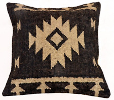 Tapete boho feito à mão 18x18" juta kilim capa almofada indiana vintage travesseiro 18x18 comprar usado  Enviando para Brazil