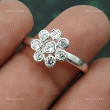 Redondo Circonita Cúbica Piedra Diciembre Birth Solitario Nuevo Anillo Talla 8.5 comprar usado  Enviando para Brazil