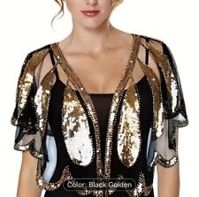 Sequin shawl cape for sale  LONDON
