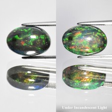 💎 Cabochão Oval 2,84ct Opala Preta Natural - Jogo de Cor, Impressionante Joia da Etiópia comprar usado  Enviando para Brazil