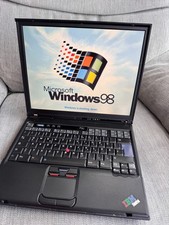 💻 IBM ThinkPad T40 – Laptop vintage z Windows 98 SE – wyczyszczony, przetestowany, gotowy!, używany na sprzedaż 💻 IBM ThinkPad T40 – Laptop vintage z Windows 98 SE – wyczyszczony, przetestowany, gotowy!, używany na sprzedaż  Wysyłka do Poland