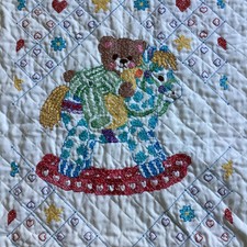 Crib quilt teddy for sale  Wareham